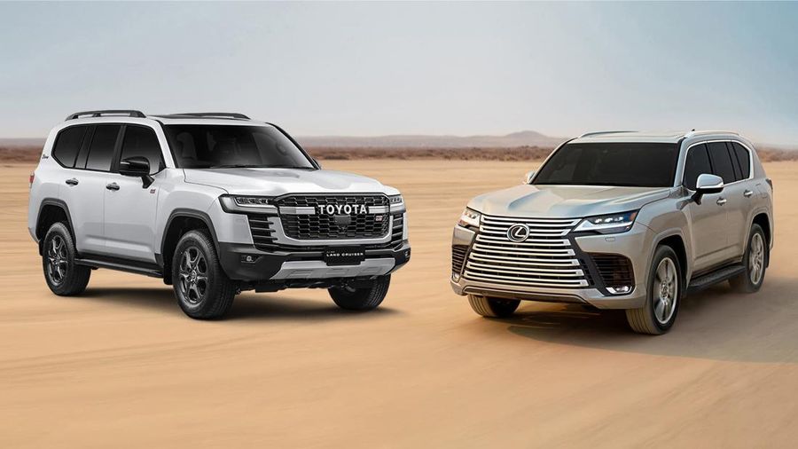 Foto Kolase Toyota Land Cruiser 300 dan Lexus LX600. (Dok. Toyota dan Lexus)