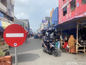 Pedestrian Jalan Harun Kabir Sukabumi yang Kini Jadi Pasar Ramadan