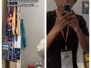 Viral Bukber Bukan Adu Outfit Tapi Lanyard, Pria Ini Pamer Lanyard KPPS