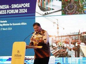 Di ISBF, Airlangga Yakinkan Pengusaha Singapura Kembangkan Bisnis di RI