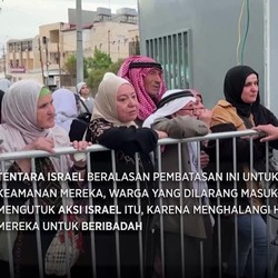 VIDEO: Israel Batasi Warga Palestina yang Ingin Masuk Al-Aqsa