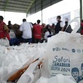 PTPP Bagikan Paket Sembako Murah dan Bazar UMKM di Kawasan IKN