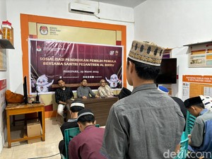 KPU Parepare Sosialisasi ke Santri Cara Kenali Calon Pemimpin di Pilwalkot