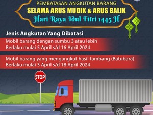 Angkutan Batu Bara di Jambi Dihentikan Mulai H-7 Sampai H+7 Lebaran 2024