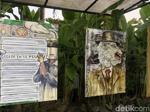 Sampah Kampanye Jadi Kanvas Lukisan Berseni Tinggi