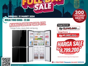 Belanja di Transmart Full Day Sale Hari Ini, Ada Diskon Kulkas Dua Pintu Jutaan Rupiah