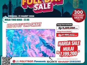 Cari TV buat Lebaran? Di Transmart Full Day Sale Ada Diskon hingga Rp 4 Juta