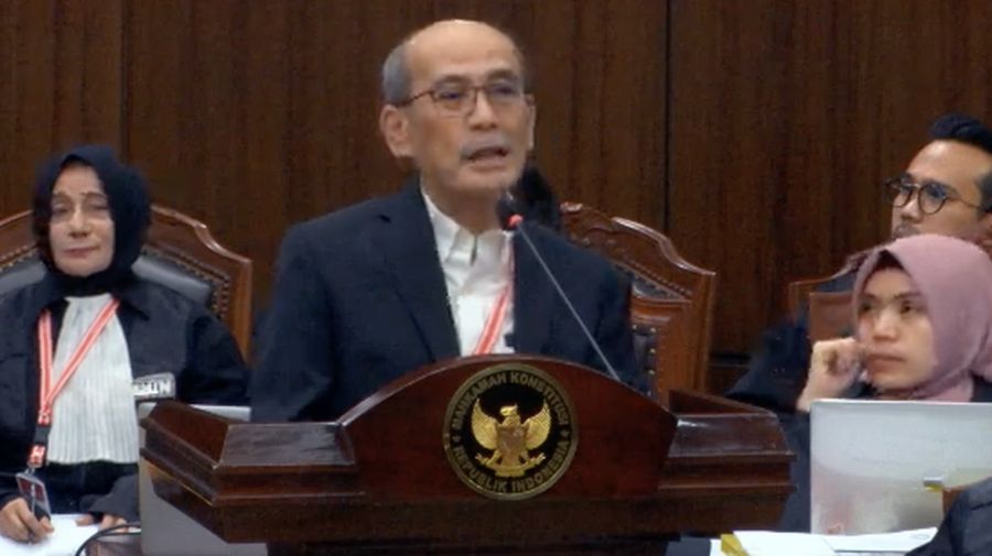 Faisal Basri dalam sidang perselisihan hasil Pemilu Presiden & Wakil Presiden Tahun 2024, 1 April 2024. (Dok: KPU)