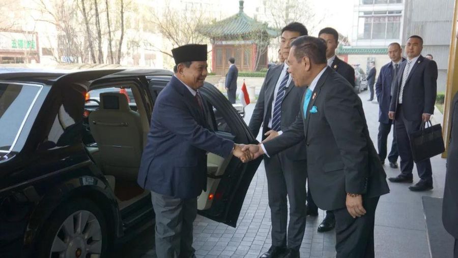 Menteri Pertahanan Prabowo Subianto tiba di China pada Minggu (31/3) untuk hadiri undangan Presiden Xi Jinping. (Istimewa)