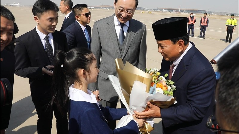 Menteri Pertahanan Prabowo Subianto tiba di China pada Minggu (31/3) untuk hadiri undangan Presiden Xi Jinping. (Istimewa)