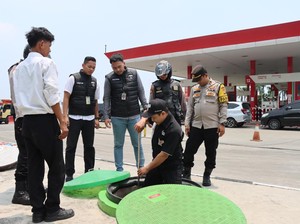 Polres Soetta Cek SPBU Pastikan Stok BBM Jelang Mudik Aman