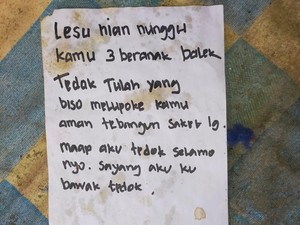 Surat Peninggalan Deni Sebelum Ditemukan Tewas Gantung Diri