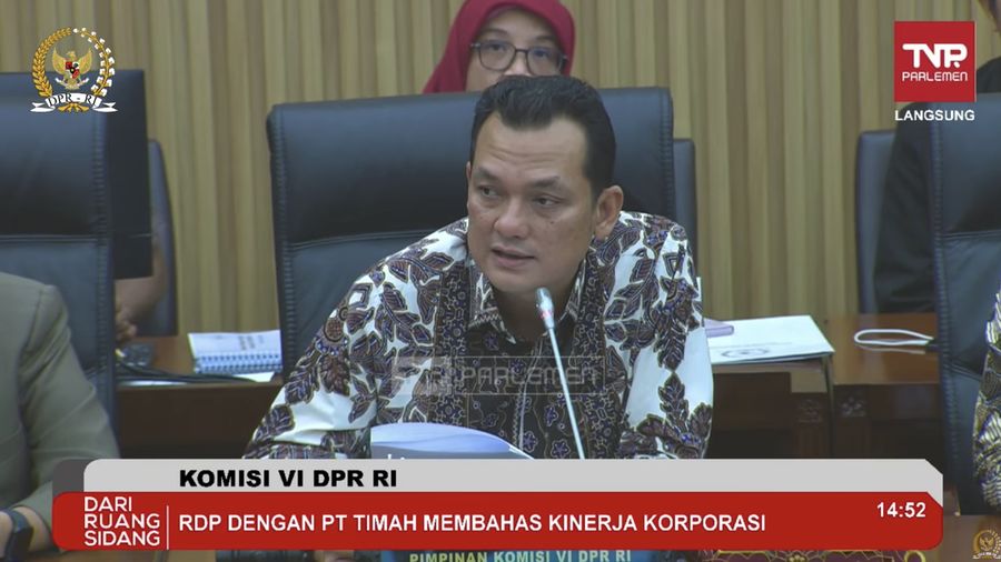 Dirut Timah di Komisi VI (Tangkapan layar Youtube Komisi VI DPR RI)