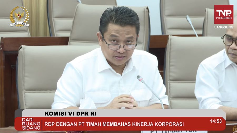 Dirut Timah di Komisi VI DPR RI (Tangkapan layar Komisi VI DPR RI Channel)