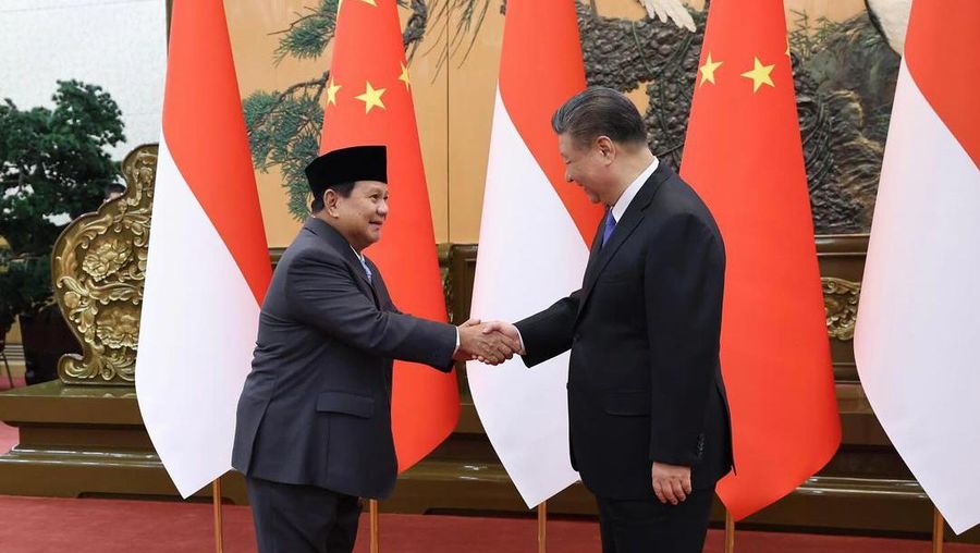 Menteri Pertahanan Prabowo Subianto bertemu dengan Presiden Xi Jinping di China pada Minggu (31/3/2024). (Dok. Kemhan RI)