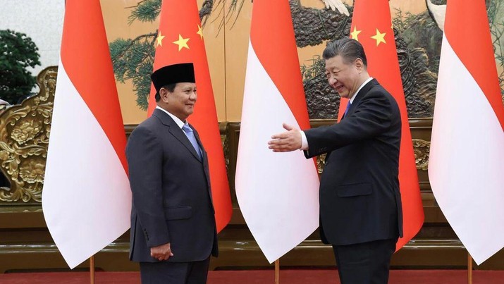 Menteri Pertahanan Prabowo Subianto bertemu dengan Presiden Xi Jinping di China pada Minggu (31/3/2024). (Instagram @prabowo)