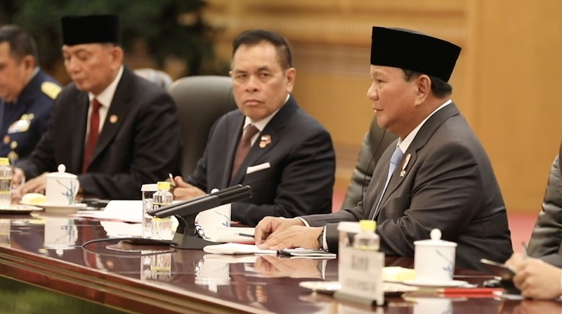 Menteri Pertahanan Prabowo Subianto bertemu dengan Presiden Xi Jinping di China pada Minggu (31/3/2024). (Dok. Kemhan RI)