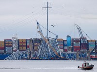 Potret Terbaru Kapal Raksasa Tabrak Jembatan Baltimore sampai Hancur