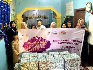 Bank Mega Syariah Medan Kembali Salurkan Paket Sembako di Bulan Ramadan
