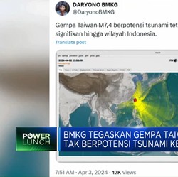 Video: BMKG Tegaskan Gempa Taiwan Tak Berpotensi Tsunami ke Indonesia