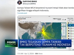 Video: BMKG Tegaskan Gempa Taiwan Tak Berpotensi Tsunami ke Indonesia