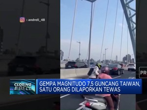 Video: Detik-detik Gempa M 7,5 Guncang Taiwan