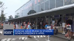 Video: Puncak Arus Mudik di Stasiun Senen Diprediksi 6 April