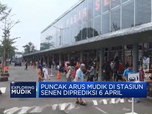 Video: Puncak Arus Mudik di Stasiun Senen Diprediksi 6 April
