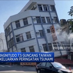 Video: Gempa M7,5 Guncang Taiwan, Alarm Tsunami Berbunyi