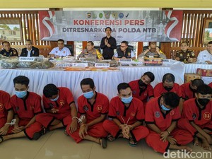 37 Pengedar Narkoba dan Magic Mushroom Ditangkap Polda NTB