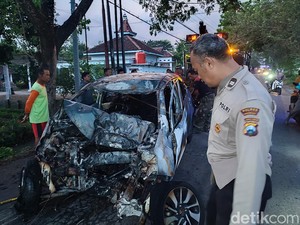 Hasil Olah TKP Brio Terbakar Tewaskan 2 Penumpangnya di Ponorogo