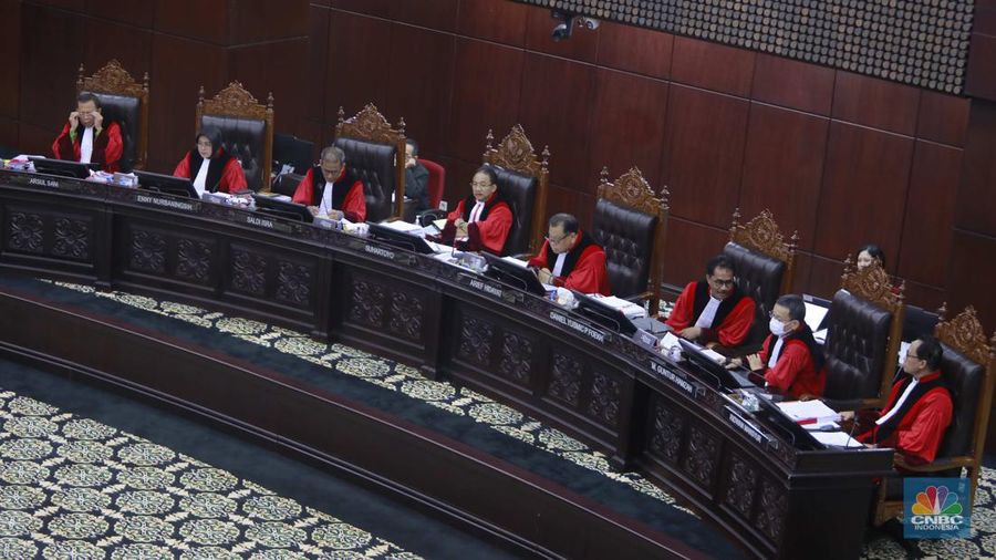 Sidang Lanjutan Sengketa Pilpres MK. (CNBC Indonesia/Muhamad Sabki)