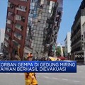 Video: Korban Gempa di Gedung Miring Taiwan Berhasil Dievakuasi