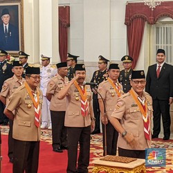 Jokowi Lantik Budi Waseso Jadi Ketua Kwarnas Pramuka 2023-2028