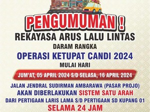 Selama Arus Mudik, Jalur Depan Pasar Projo Ambarawa Diberlakukan One Way