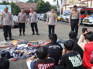 38 Remaja Hendak SOTR Diamankan Polres Depok, 5 Orang Positif Narkoba