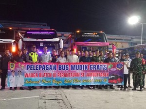 Jemput Pemudik di Jakarta, Wabup Klaten Lepas 10 Bus Mudik Gratis