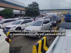 Video: Penampakan Antrean Pemudik di Dermaga Eksekutif Pelabuhan Merak