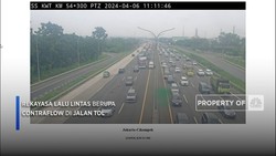 Video: Tol Jakarta-Cikampek Dipadati Pemudik, Contraflow Diberlakukan