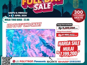 Diskon Gila di Transmart Full Day Sale, Beli TV LED 65 Hemat Rp 4 Jutaan!