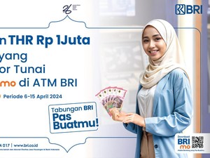 BRI Kasih THR Rp 1 Juta Buat yang Setor Tunai Tanpa Kartu di ATM, Mau?