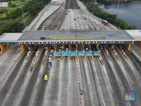 Penampakan GT Cikampek Utama Terapkan Sistem One Way, Lancar Jaya!