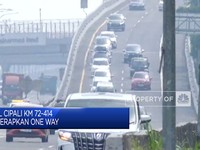 Video: Kondisi Lalin Tol Japek KM 47 Ramai Lancar