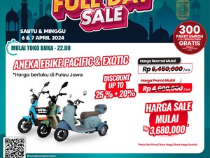 Wow! Cuma di Transmart Full Day Sale Beli Sepeda Listrik Hemat Rp 2,7 Jutaan