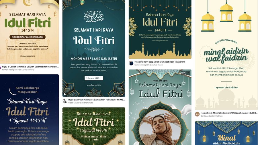 Kartu Ucapan Lebaran. (Canva)