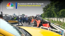 Kecelakaan KM 58 Tol Cikampek: 12 Kantong Mayat dievakuasi