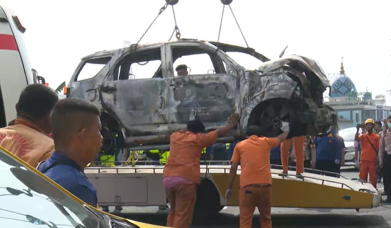 Kecelakaan  Tol Jakarta Cikampek KM 58. (Tangkapan Layar CNN Indonesia TV)