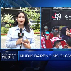 MS Glow Berangkatkan 500 orang Pemudik dan Bagi-Bagi THR