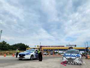 One Way Selesai, Lalin di Gerbang Tol Kalikangkung Dibuka Dua Arah