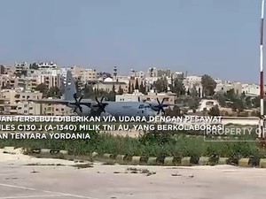 Video: Akhirnya! Indonesia Berhasil Kirim Bantuan ke Gaza Via Hercules